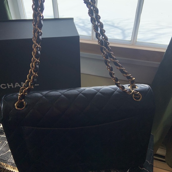 Classic Caviar black Chanel jumbo double flap bag‎ - Picture 6 of 16